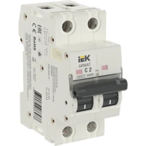 IEK ARMAT Автоматический выключатель M06N 2P C 2А - AR-M06N-2-C002 IEK ARMAT Автоматический выключатель M06N 2P C 2А - AR-M06N-2-C002