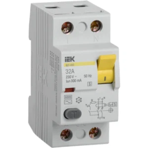 IEK Выключатель дифференциальный (УЗО) ВД1-63S 2Р 32А 300мА - MDV12-2-032-300 IEK Выключатель дифференциальный (УЗО) ВД1-63S 2Р 32А 300мА - MDV12-2-032-300
