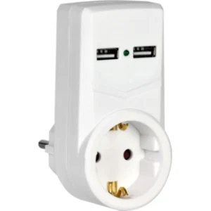 IEK Адаптер Т-01/01 1 место 2P+PE 16А 2хUSB 2,1A белый - WTP10-16-01-ZKU-K01 IEK Адаптер Т-01/01 1 место 2P+PE 16А 2хUSB 2,1A белый - WTP10-16-01-ZKU-K01